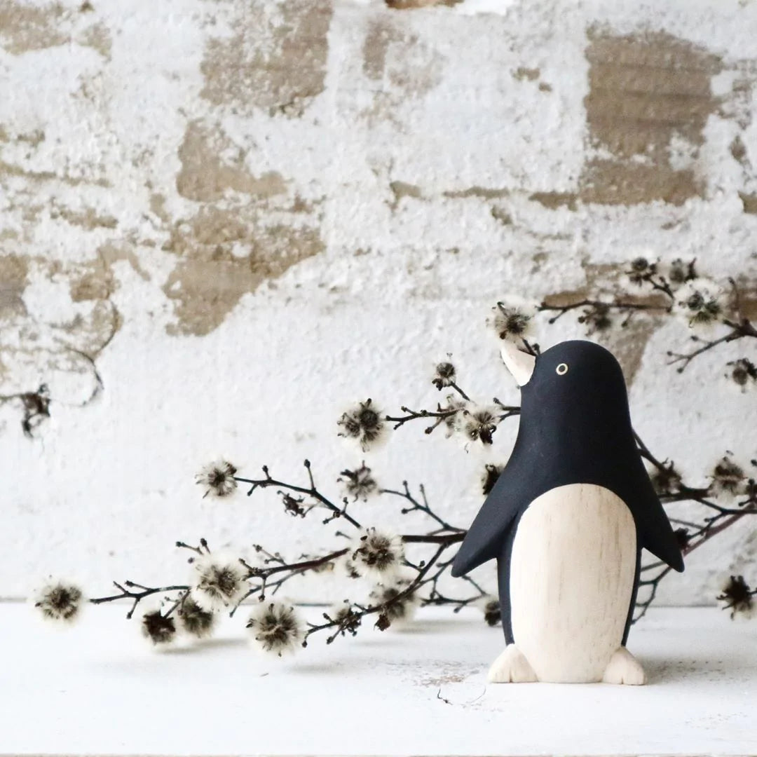 Black Penguin Wooden Handmade Animal Lifestyle from T-Labs - Uniquely Handcrafted in Indonesia