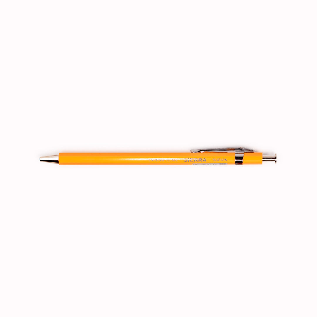 Yellow - Sierra Mechanical Wooden Pen from Slip-On Inc - Japanese Pencil made from Incense Cedar